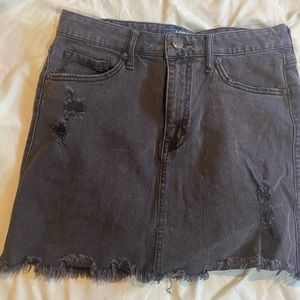 Black Denim Mini Skirt